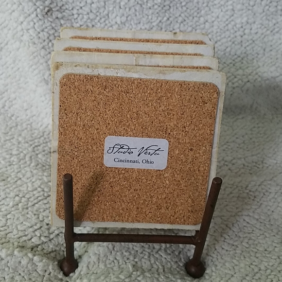 Studio Verta Siberian Husky coaster set - Picture 3 of 3